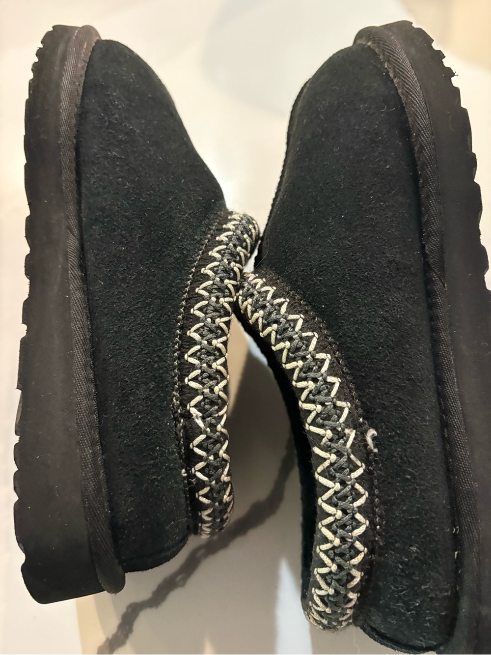 UGG Black Suede Tasman Slip On Slippers Shoes, 8/39 - Picture 6 of 10